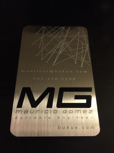 
					<table>	
						<tr>
							<td class='portTip'>
								The latest version of my business card. It is etched in metal. If you want one drop me a line with an address to mail it to you. <br/><br/>
							</td>
						</tr>
						<tr>
							<table>
								<tr>
									<td class='bold'>
										Tools: 
									</td>
									<td class='portTip'>
										Photoshop and Illustrator.
									</td>
								</tr> 
							</table>
						</tr>	
					</table>